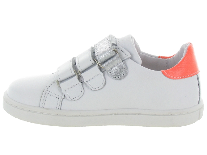 chaussures a scratch -  - junior fille - Cuir - Blanc - Bellamy5354202_4