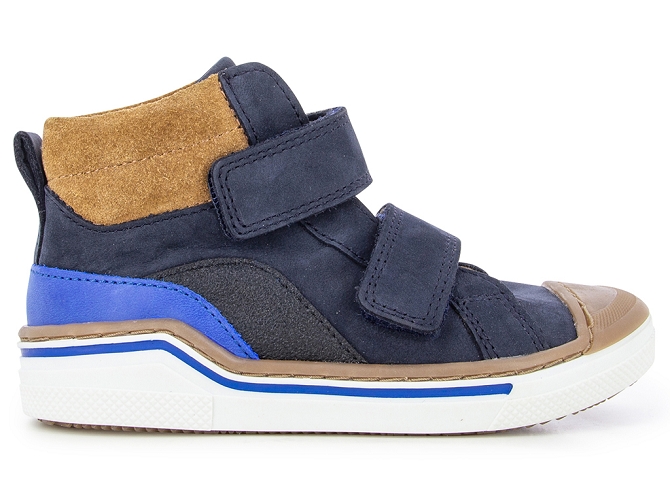 baskets et sneakers -  - junior garcon - Cuir - Bleu Marine - Shoo pom