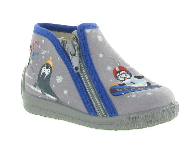 Bellamy chaussons et pantoufles manoir gris