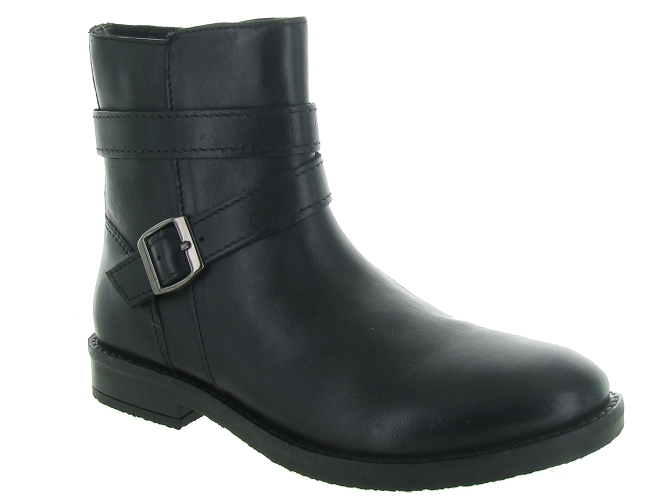 bottines et boots -  - junior fille - Cuir - Noir - Bopy