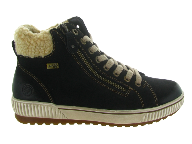 apres ski bottes fourrees - Bottine chaude - femme - Cuir - Noir - Remonte5439703_2