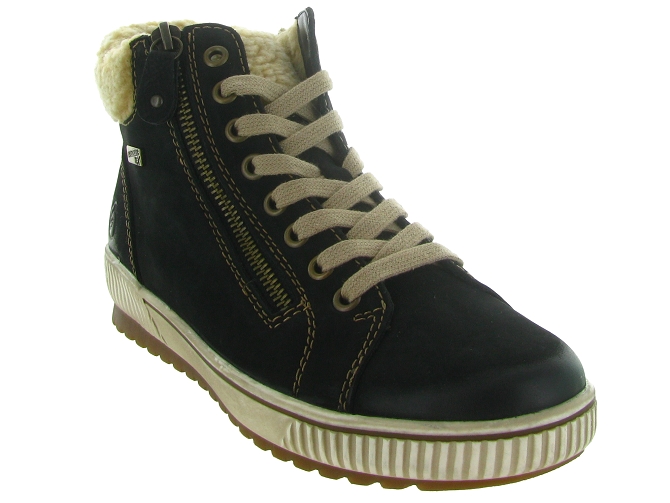 apres ski bottes fourrees - Bottine chaude - femme - Cuir - Noir - Remonte5439703_3