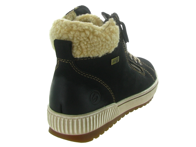 apres ski bottes fourrees - Bottine chaude - femme - Cuir - Noir - Remonte5439703_5