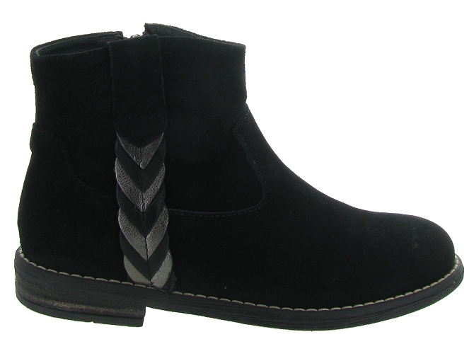 bottines et boots -  - junior fille - Nubuck - Noir - Reqins5444801_2