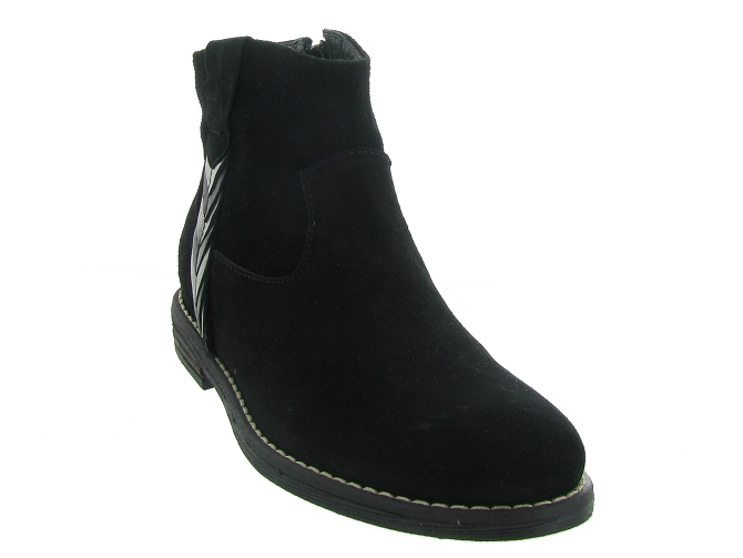 bottines et boots -  - junior fille - Nubuck - Noir - Reqins5444801_3