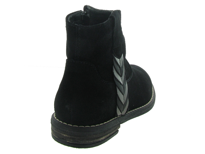 bottines et boots -  - junior fille - Nubuck - Noir - Reqins5444801_5