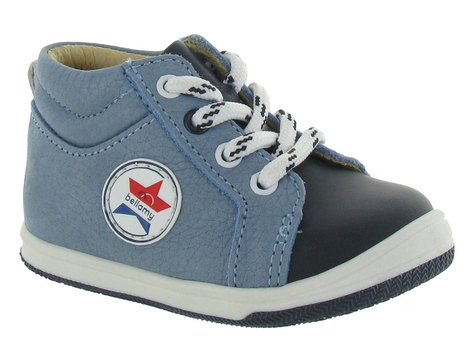 pre marche du 16 au 23 -  - bebe garcon - Cuir - Bleu - Bellamy