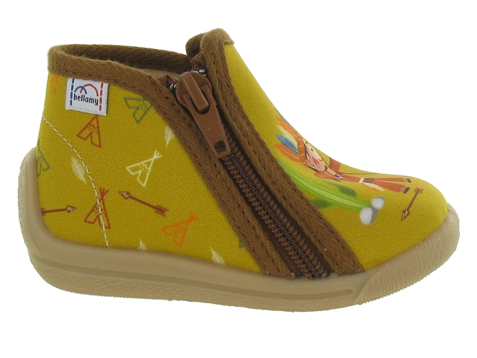 Bellamy chaussons et pantoufles nagi jaune moutarde5467201_3