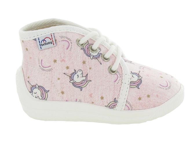 chaussons et pantoufles -  - bebe fille - Toile  - Rose - Bellamy5468501_2