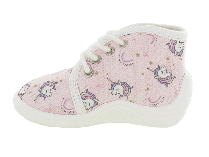 chaussons et pantoufles -  - bebe fille - Toile  - Rose - Bellamy5468501_4