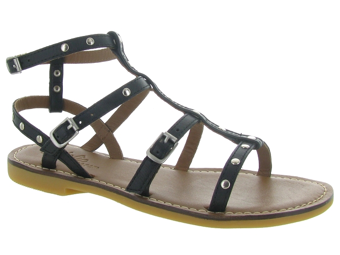 sandales et nu pieds -  - junior fille - Cuir - Noir - Adolie