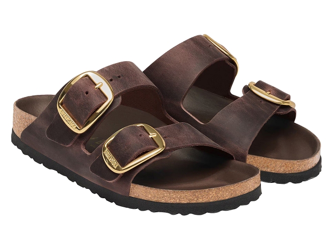 sandales et nu pieds - Confort - femme - Cuir Vernis - Marron - Birkenstock5483308_3