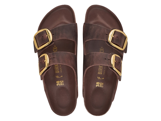 sandales et nu pieds - Confort - femme - Cuir Vernis - Marron - Birkenstock5483308_4