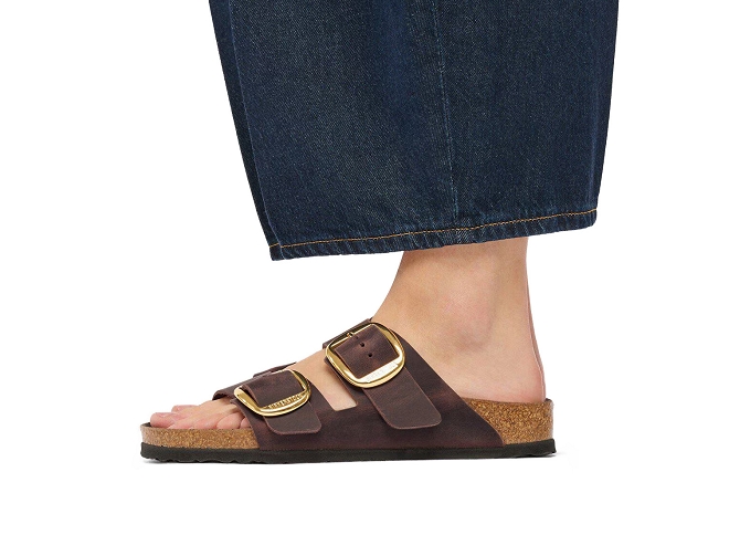 sandales et nu pieds - Confort - femme - Cuir Vernis - Marron - Birkenstock5483308_6