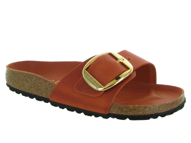 sandales et nu pieds - Mule Sabot - femme - Cuir - Orange - Birkenstock