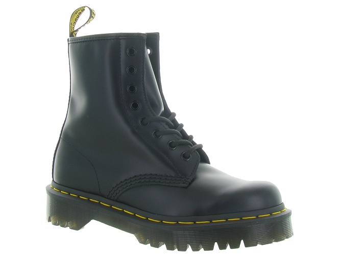 bottines et boots - Motardes - femme - Cuir - Noir - Doc martens
