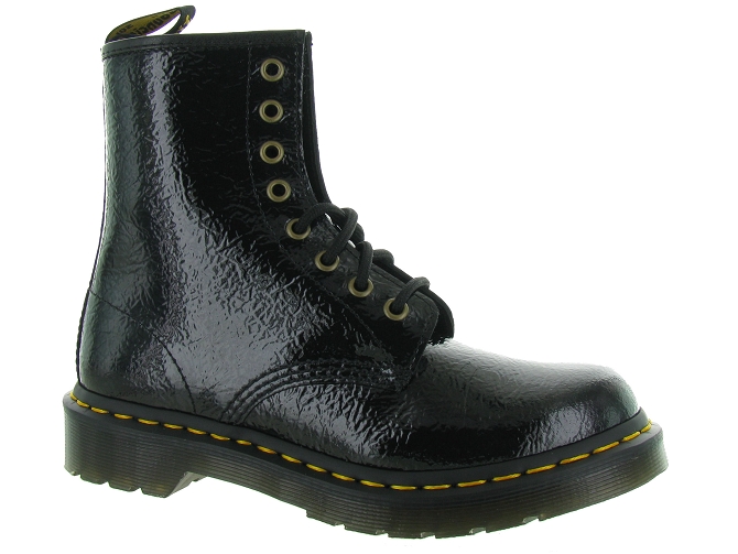 bottines et boots - Motardes - femme - Cuir - Noir - Doc martens