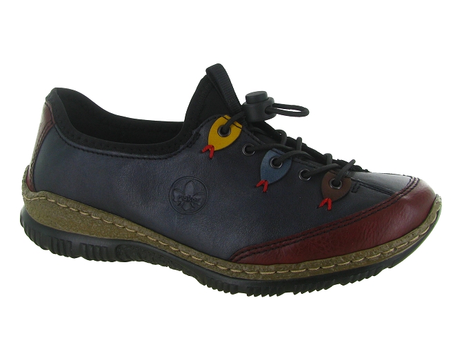 chaussures a lacets - Lacets détente - femme - Synthétique - Bleu - Rieker