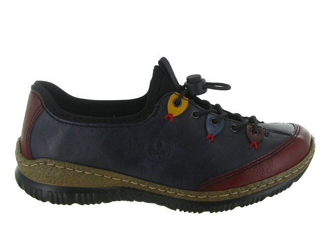 chaussures a lacets - Lacets détente - femme - Synthétique - Bleu - Rieker5516301_2