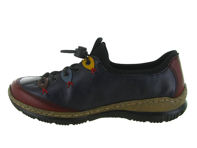 chaussures a lacets - Lacets détente - femme - Synthétique - Bleu - Rieker5516301_4