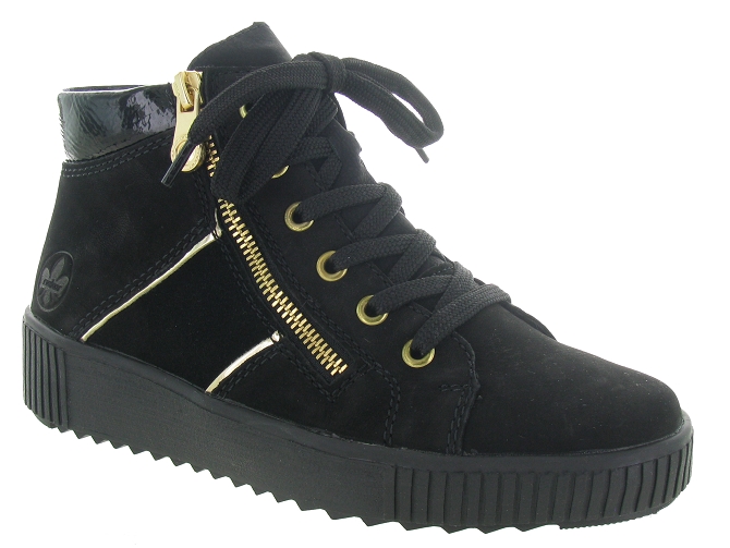 Rieker chaussures a lacets y6416 noir