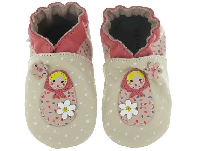 Robeez chaussons et pantoufles flower dolls beige