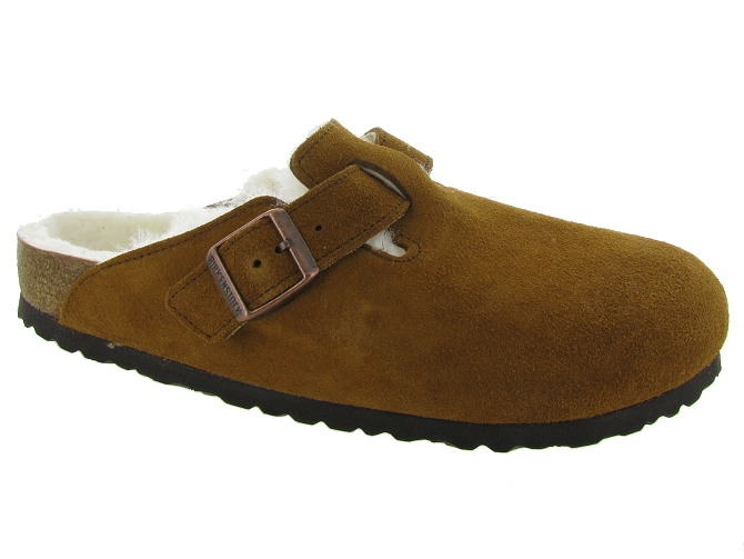chaussons et pantoufles - Mules Sabots - homme - Nubuck - Marron - Birkenstock