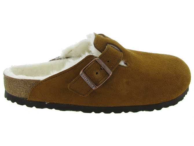 Birkenstock chaussons et pantoufles boston shearling marron5523901_2