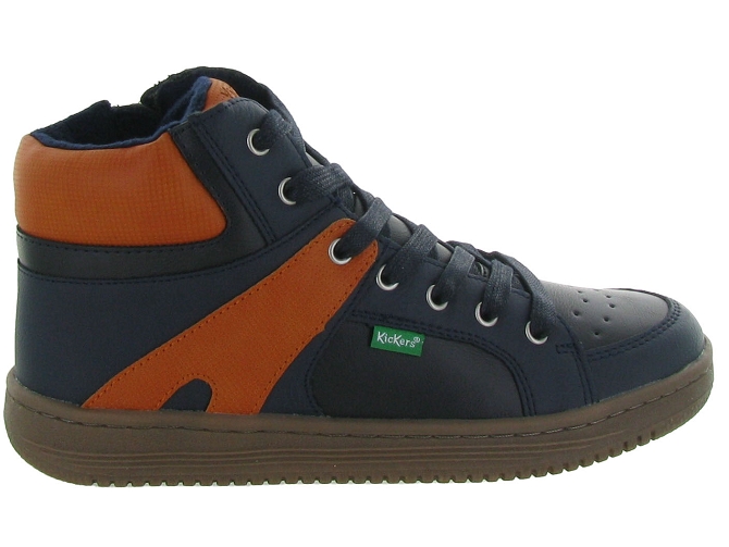 chaussures a lacets -  - junior garcon - Cuir - Bleu - Kickers5526801_2