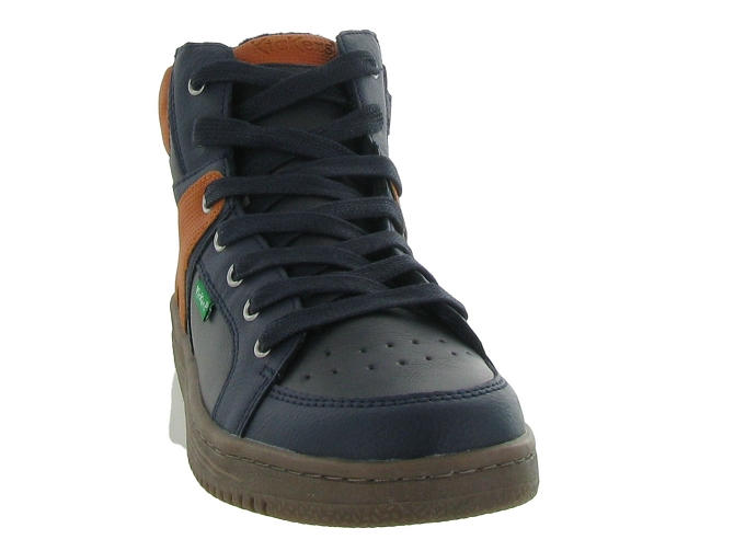 chaussures a lacets -  - junior garcon - Cuir - Bleu - Kickers5526801_3