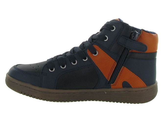 chaussures a lacets -  - junior garcon - Cuir - Bleu - Kickers5526801_4