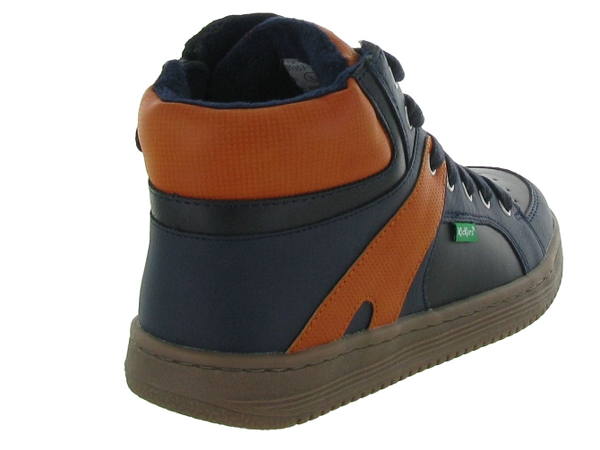 chaussures a lacets -  - junior garcon - Cuir - Bleu - Kickers5526801_5