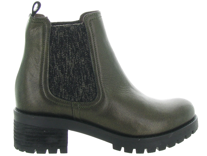 bottines et boots - Chelsea - femme - Cuir - Kaki - Minka design5543801_2