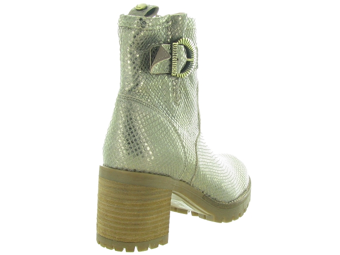 bottines et boots - Motardes - femme - Cuir laminé - Or - Minka design5543901_5