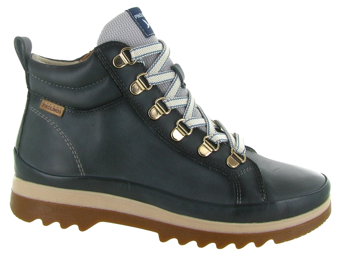 chaussures a lacets - Lacets détente - femme - Cuir - Bleu - Pikolinos