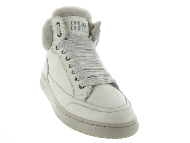 Candice cooper chaussures a lacets vela mid fur blanc5555301_3