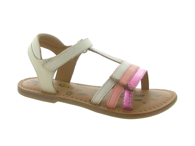 sandales et nu pieds -  - junior fille - Cuir - Beige - Kickers