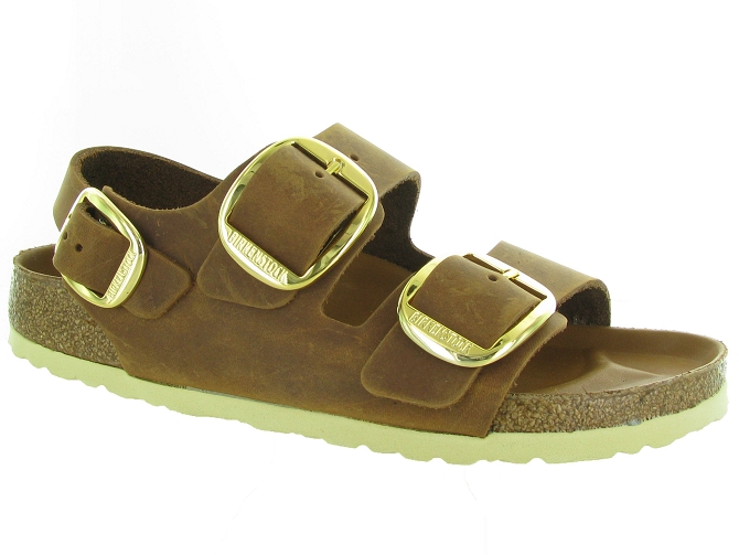 Birkenstock nu pieds milano big buckle marron