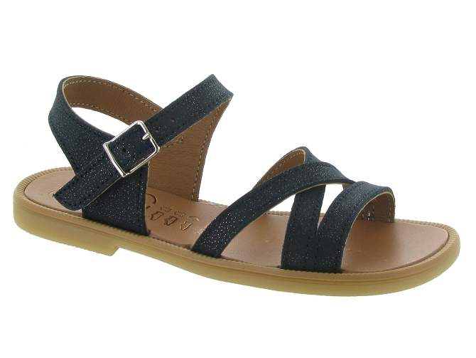 sandales et nu pieds -  - junior fille - Cuir - Bleu Marine - Bellamy
