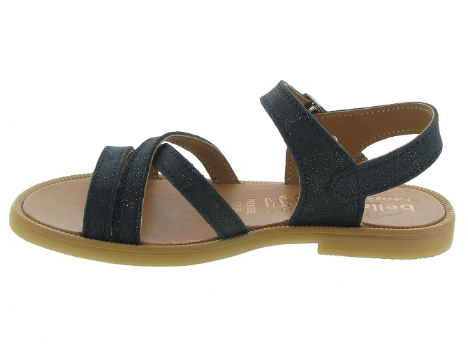 sandales et nu pieds -  - junior fille - Cuir - Bleu Marine - Bellamy5581401_4
