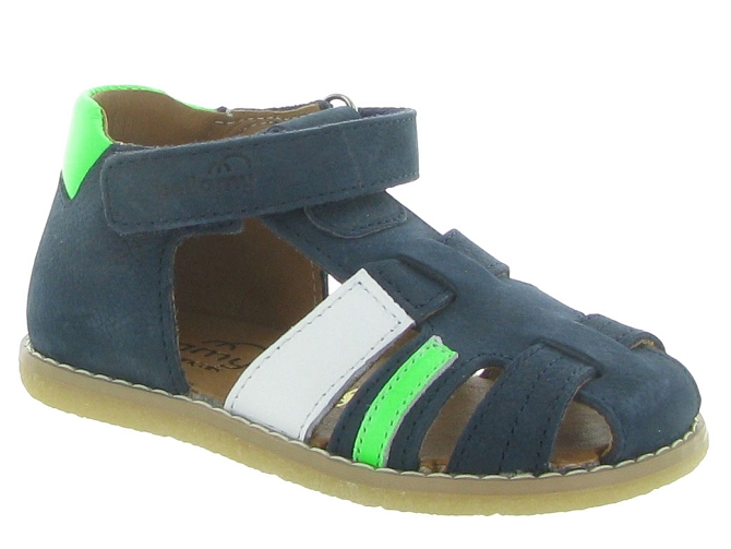 sandales et nu pieds -  - bebe garcon - Cuir - Bleu - Bellamy
