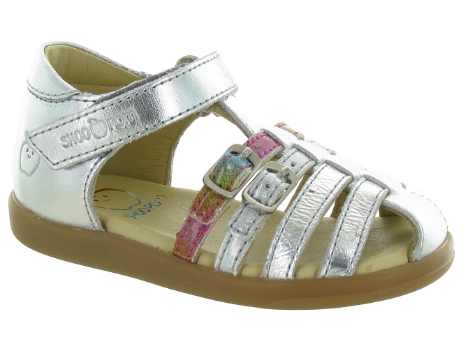 Shoo pom sandales et nu pieds pika spart argent