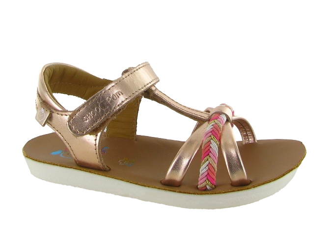 sandales et nu pieds -  - junior fille - Cuir - Rose - Shoo pom