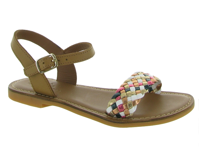 sandales et nu pieds -  - junior fille - Cuir - Marron - Adolie