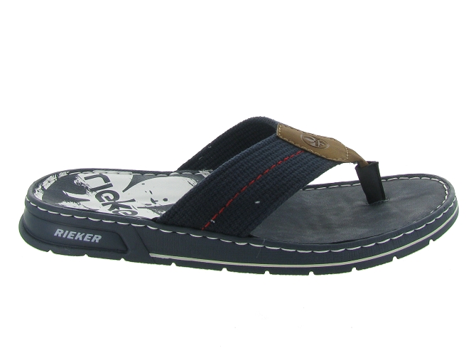 nu pieds - Mules et Tongs - homme - Cuir - Bleu - Rieker5585701_2