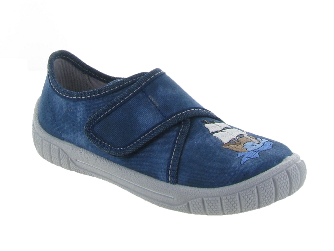 chaussons et pantoufles -  - junior garcon - Toile  - Bleu Marine - Superfit