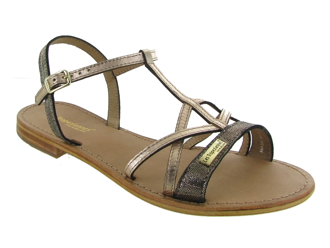 nu pieds - Casual - femme - Cuir - Noir - Les tropeziennes