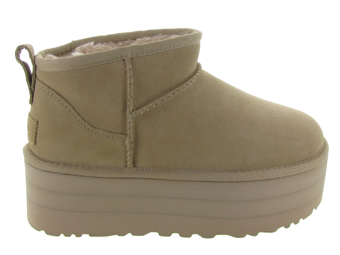 Ugg australia apres ski bottes fourrees classic ultra mini platform beige5594701_2