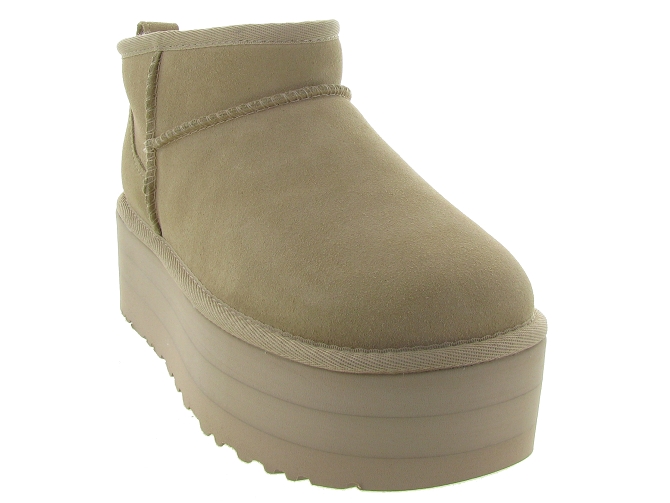 Ugg australia apres ski bottes fourrees classic ultra mini platform beige5594701_3