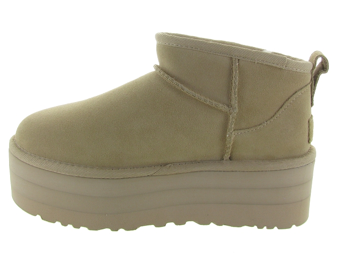 Ugg australia apres ski bottes fourrees classic ultra mini platform beige5594701_4